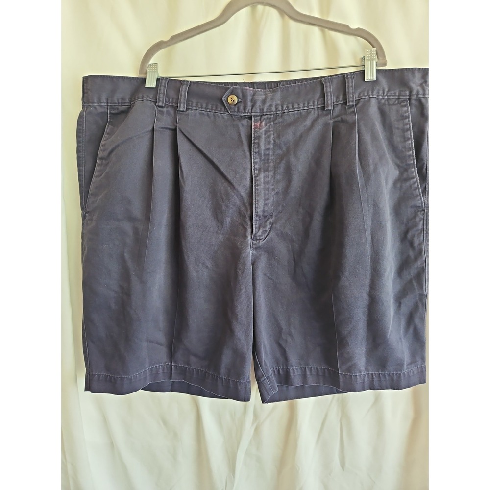 Bugle Boy Men's Shorts Size 44 Navy Blue Chino Small Discoloration On Front